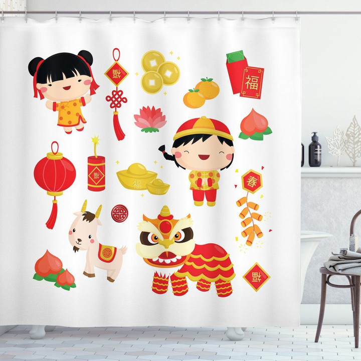 Joyful Holiday Lovely Children Pattern Window Curtain Home Decor