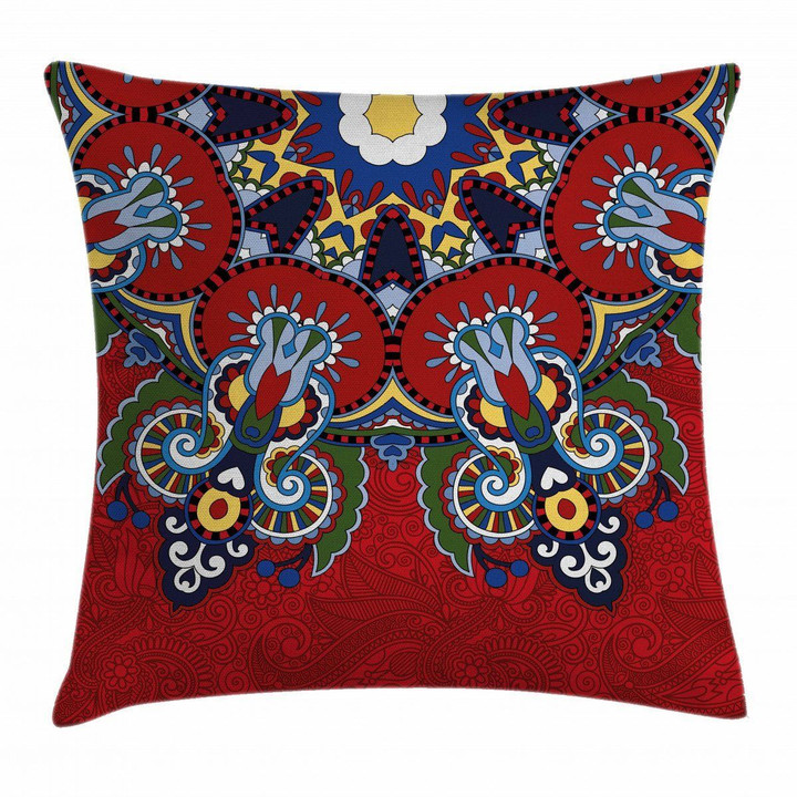Ukranian Ethnic Unique Pattern Printed Cushion Cover