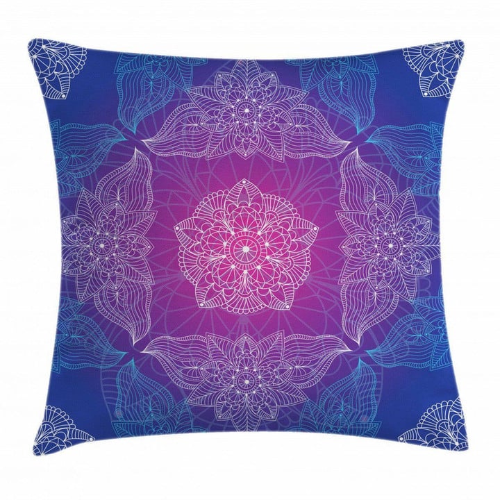 Groovy Motif Purple Unique Pattern Printed Cushion Cover