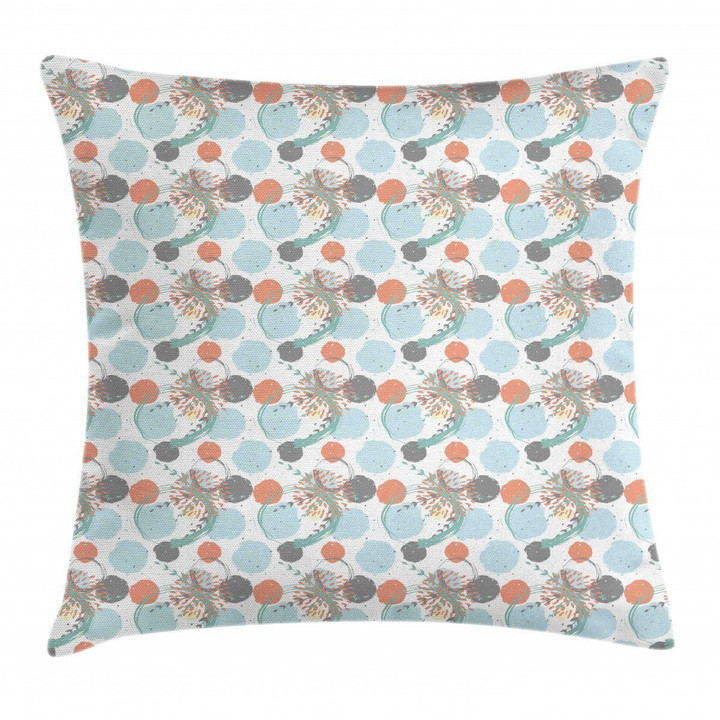 Modern Pastel Tone Petals Pattern Printed Cushion Cover