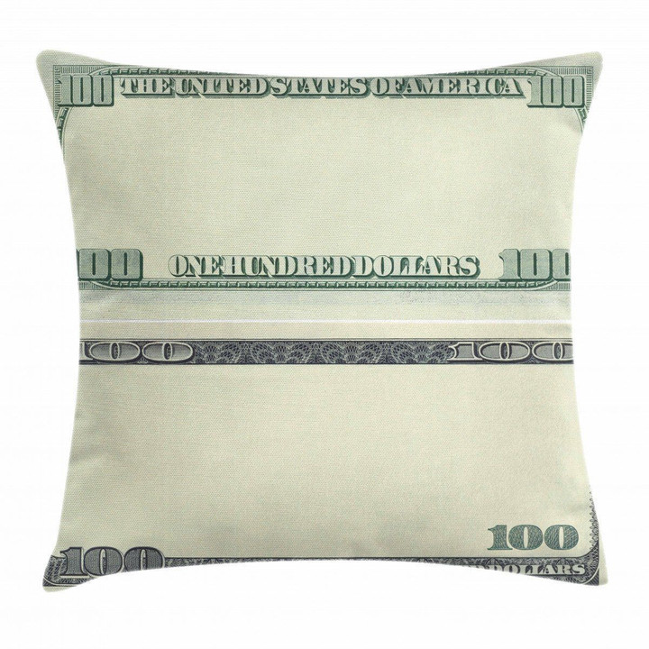 Dollar Bill Frame One Hundred Pattern Cushion Cover