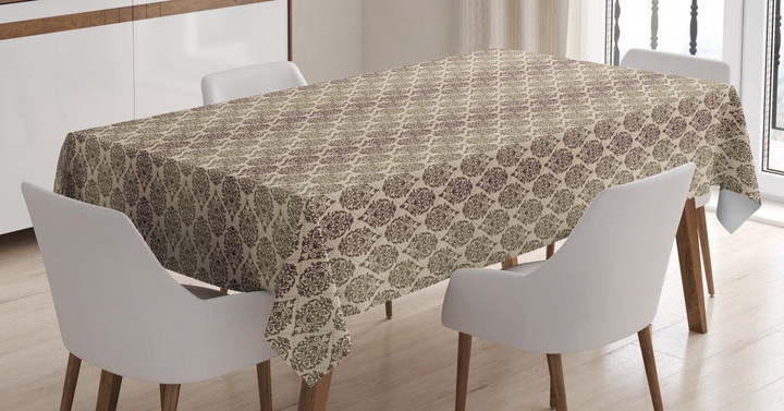 Baroque Damask Pattern Printed Tablecloth Home Decor