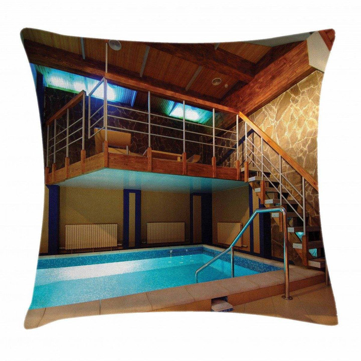 Swimming Pool Photography Art Pattern Printed Cushion Cover