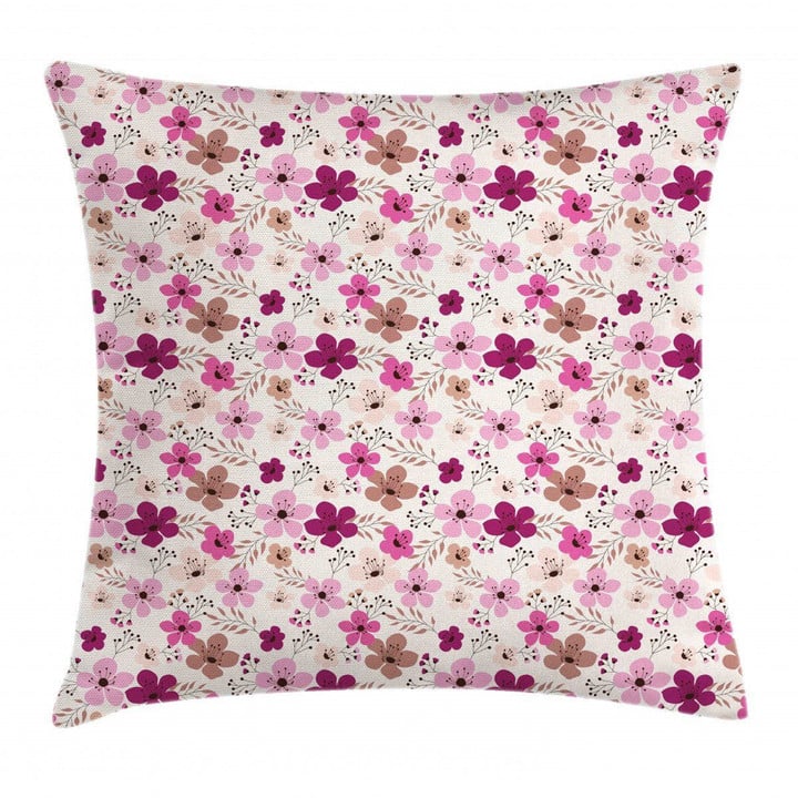 Spring Nature Growth Design Art Pattern Printed Cushion Cover