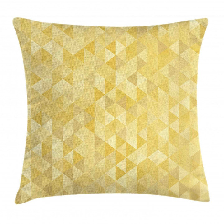 Pastel Monochrome Triangles Pattern Printed Cushion Cover