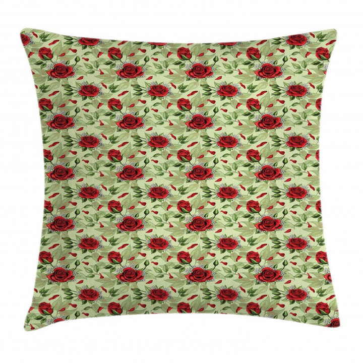 Valentine's Day Floral Romance Printed Cushion Cover Home Decor