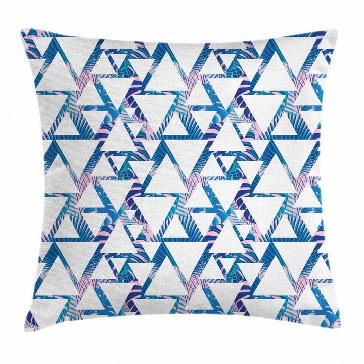 Tropical And Geometrical Art Printed Cushion Cover