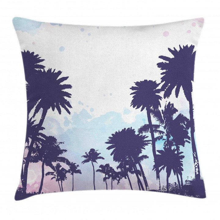 Palm Trees South Forest Pattern Printed Cushion Cover