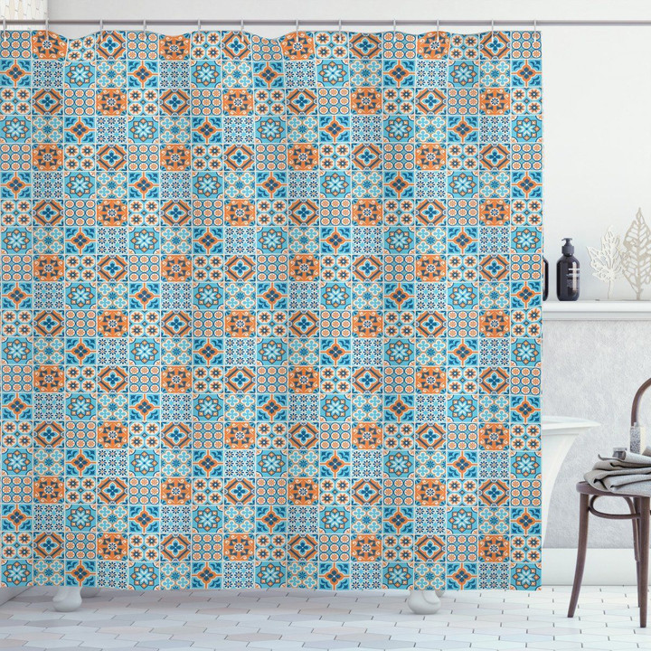 Abstract Ornament Pattern Shower Curtain Home Decor