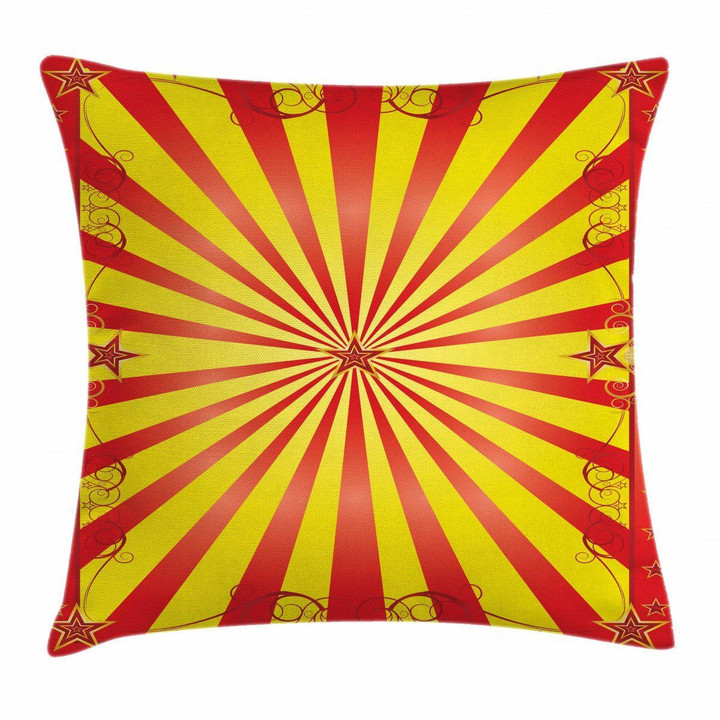 Retro Flyer Background Printed Cushion Cover Home Decor
