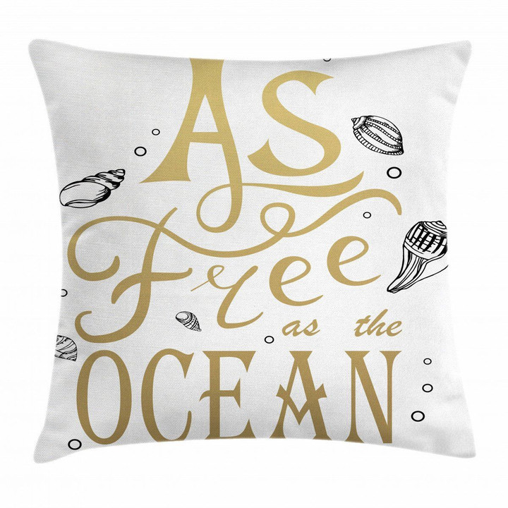 As Free As The Ocean Art Pattern Printed Cushion Cover