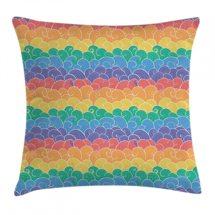 Cartoon Underwater Sea Colorful Art Pattern Printed Cushion Cover