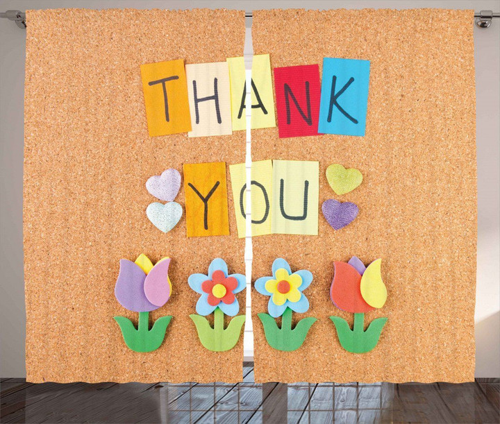 Posts Thank You Letters Pattern Window Curtain Home Decor