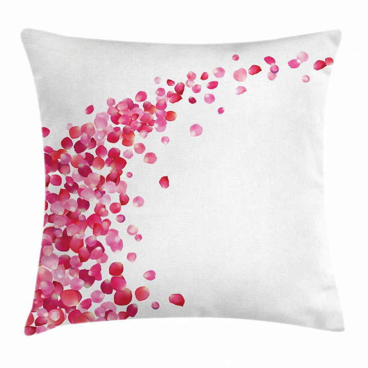 Rose Petals Vortex Pattern Art Printed Cushion Cover
