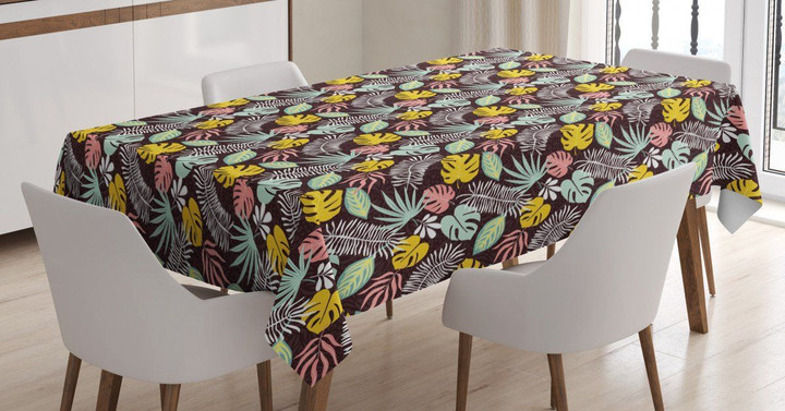 Nature Forest Leaves Printed Tablecloth Home Decor