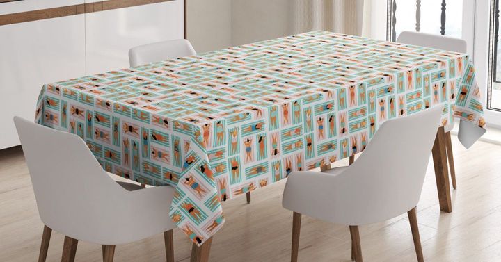 Women Striped Towels Summer Pattern Printed Tablecloth Home Decor