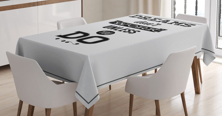 Future Goals Words Printed Tablecloth Home Decor