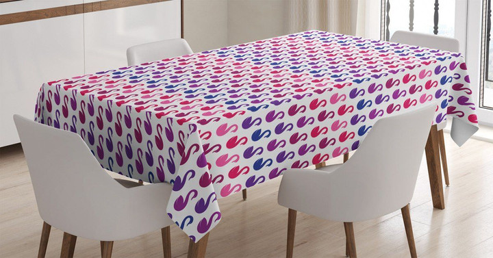 Small Swans Aquatic Printed Tablecloth Home Decor