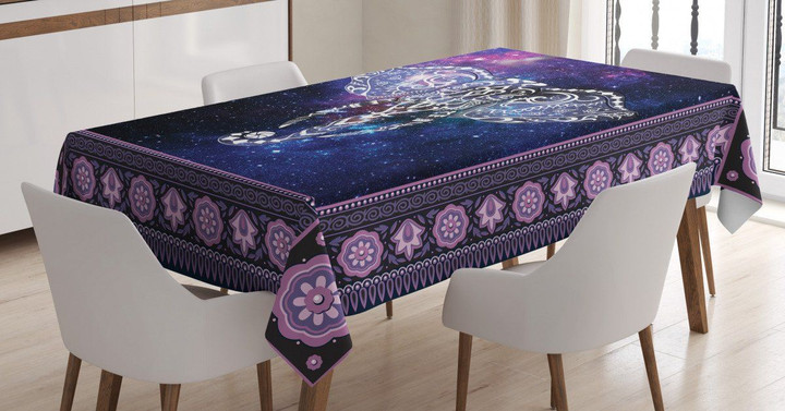 Space Galaxy Elephant Printed Tablecloth Home Decor