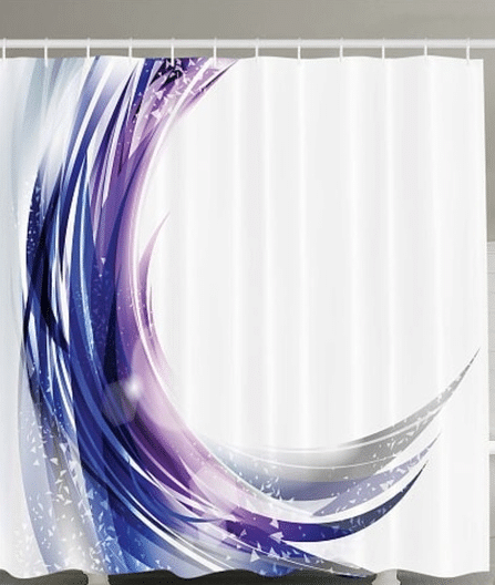 Shower Curtain Curved Swirl Artwork 3d Printed