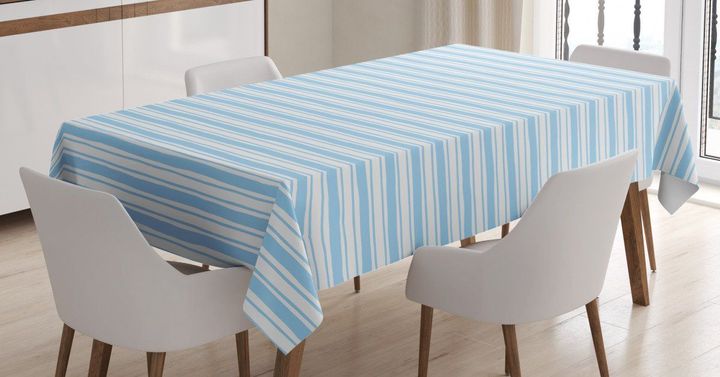 Wavy Soft Lines Pattern Printed Tablecloth Home Decor