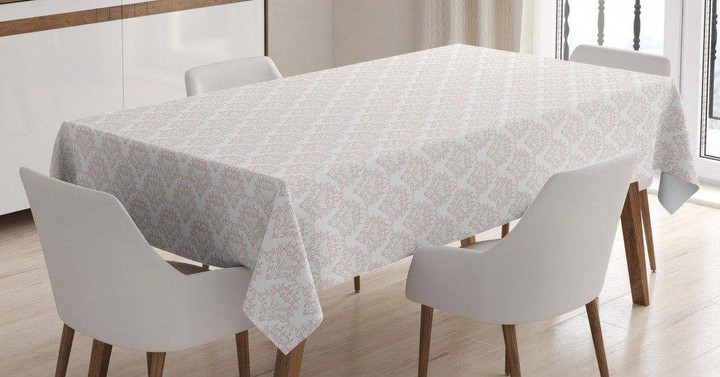 Simplistic Royal Details Printed Tablecloth Home Decor