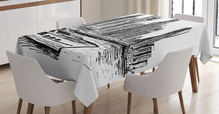 New York Modern Boat Art Printed Tablecloth Home Decor