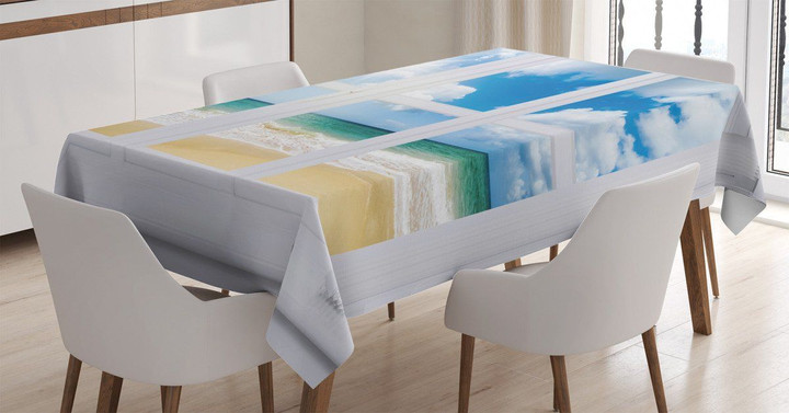 Ocean View Vivid Sun Printed Tablecloth Home Decor