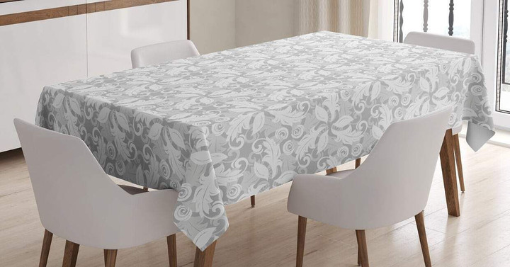 Filigree Leaves Seamless Printed Tablecloth Home Decor