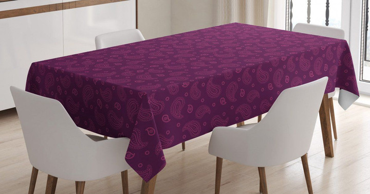 Simplistic Outline Floral Pattern Printed Tablecloth Home Decor
