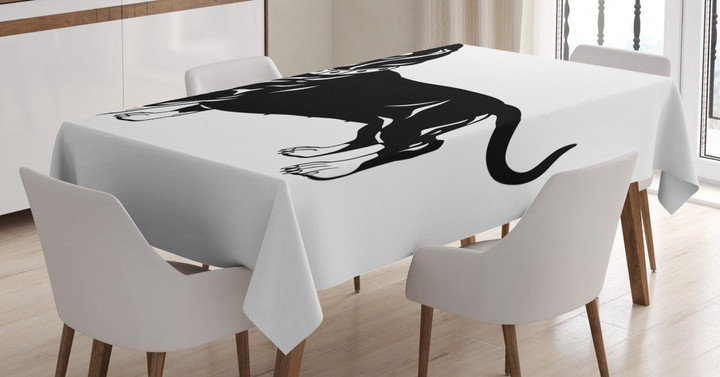 Long Torso Breed Dog Printed Tablecloth Home Decor