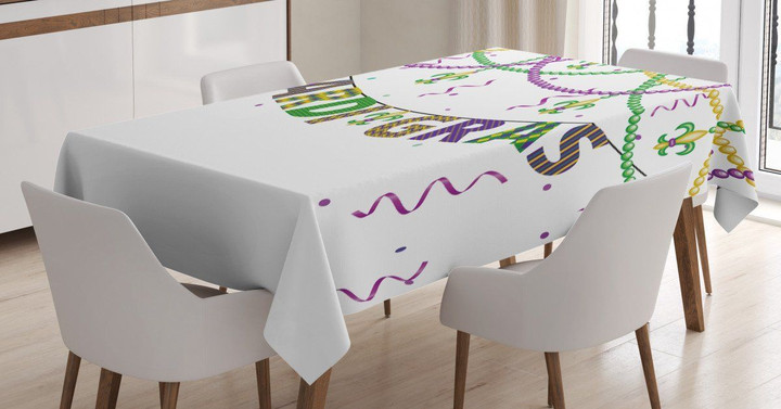 Fleur De Lis Beads Pattern Printed Tablecloth Home Decor