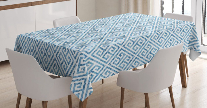 Camo Effect Meander Printed Tablecloth Home Decor