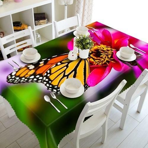 3d Red Rose Pattern Printed Tablecloth Home Decor