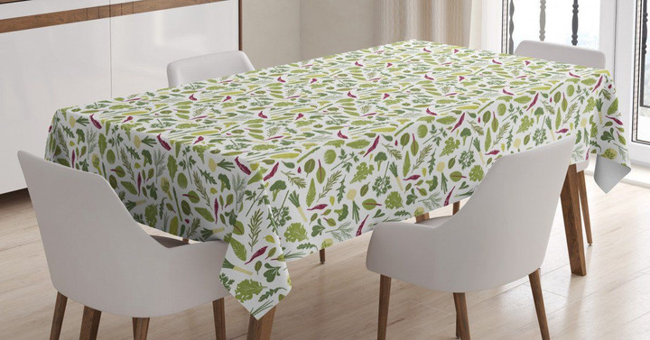 Greenery Food Pattern Printed Tablecloth Home Decor