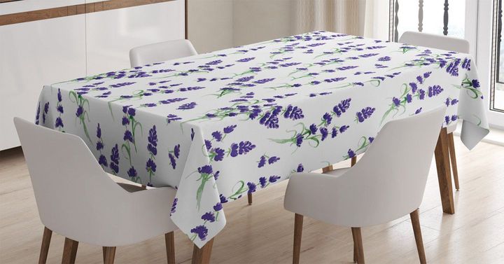 Watercolor Art Plant Printed Tablecloth Home Decor