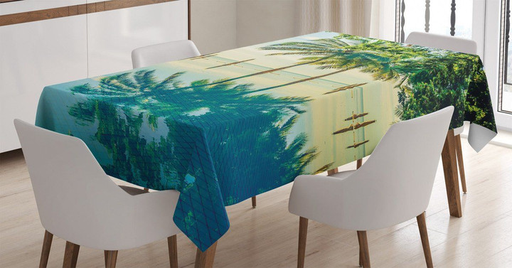 Pool Nearly Beach Printed Tablecloth Home Decor