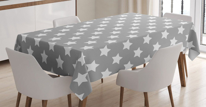 Artwork With Big Stars Pattern Printed Tablecloth Home Decor