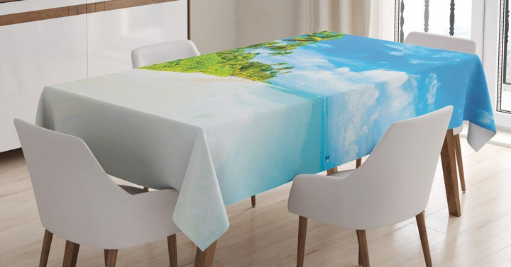 Beach Sea Exotic Palms Printed Tablecloth Home Decor