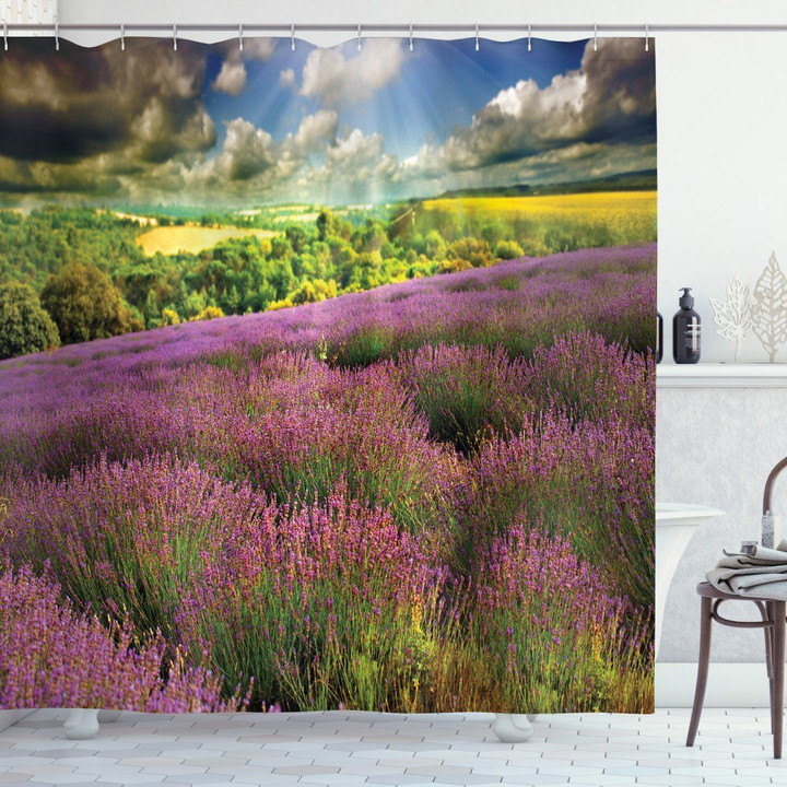 Lavender Field Photo Shower Curtain