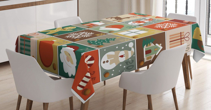Gingerbread Man Reindeer Printed Tablecloth Home Decor