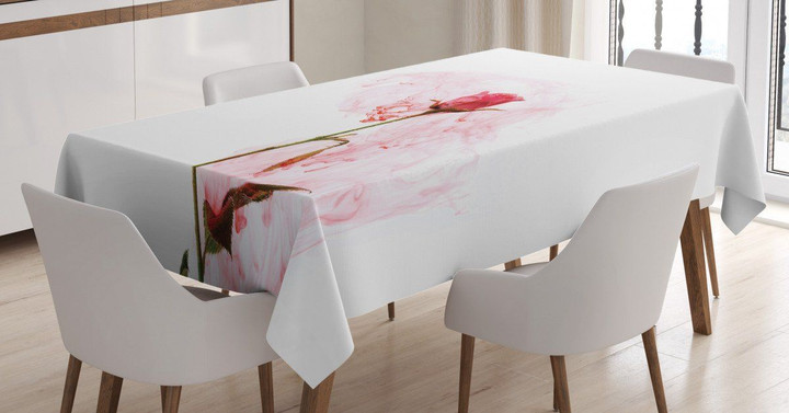 Romantic Love Rose Design Printed Tablecloth Home Decor