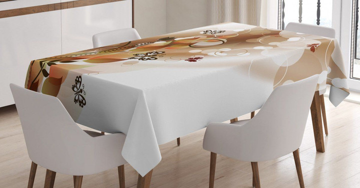 Spring Themed Abstraction Printed Tablecloth Home Decor