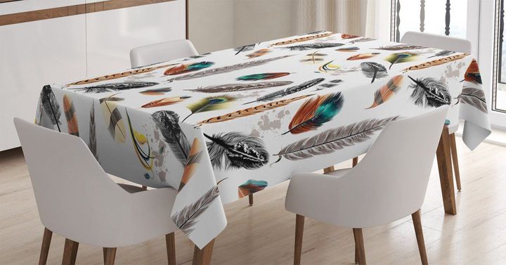 Vivid Feathers Vivid Art Printed Tablecloth Home Decor