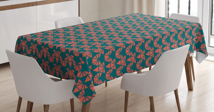 Simple Modern Triangles Printed Tablecloth Home Decor