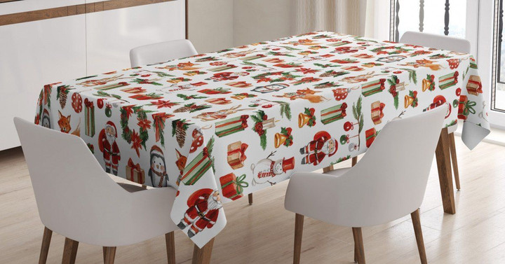Rabbits Candles Pattern Printed Tablecloth Home Decor