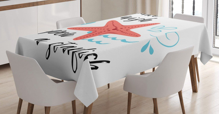 Make A Wish Upon A Starfish Printed Tablecloth Home Decor