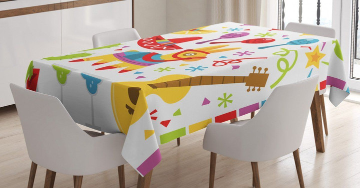Party Pattern Cactus Pattern Printed Tablecloth Home Decor