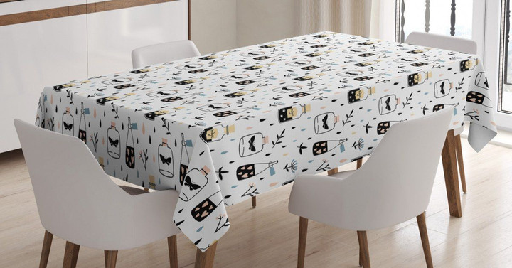 Witchcraft Magic Bottles Printed Tablecloth Home Decor