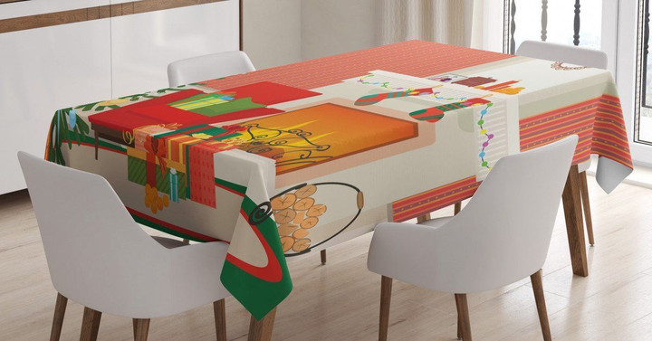 Christmas Essential Room Printed Tablecloth Home Decor